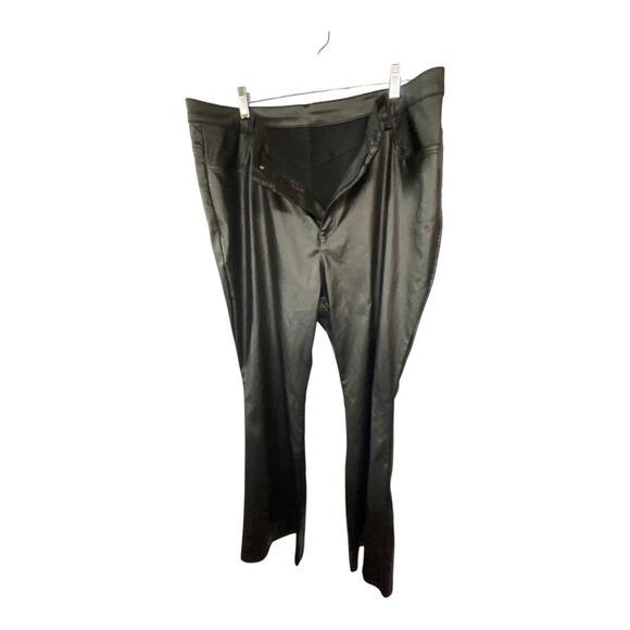 Shein Curve Size 4XL Faux Leather Pants Black Shiny Stretch Going Out Party Club - Picture 3 of 7